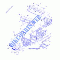 CHASSIS, RAHMEN AND FRONT BUMPER   R14HR76AA/AJ (49RGRRAHMEN146X6) für Polaris RANGER 800 6X6 2014