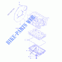 MOTOR, MOUNTING FLANGE and ÖLWANNE   R14TH90DG (49RGROILSUMP11DCREW) für Polaris RANGER 900 DIESEL 2014