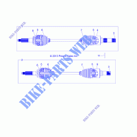 ANTRIEB, Hintere Antriebswelle   R14TH90FX (49RGRSHAFTDRVRR14900D) für Polaris RANGER DIESEL INTL 2014