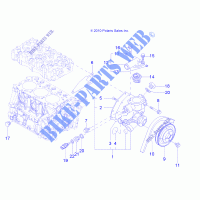 MOTOR, WATER KÜHLSYSTEM   R14TH90FX (49RGRWATERPUMP11DCREW) für Polaris RANGER DIESEL INTL 2014