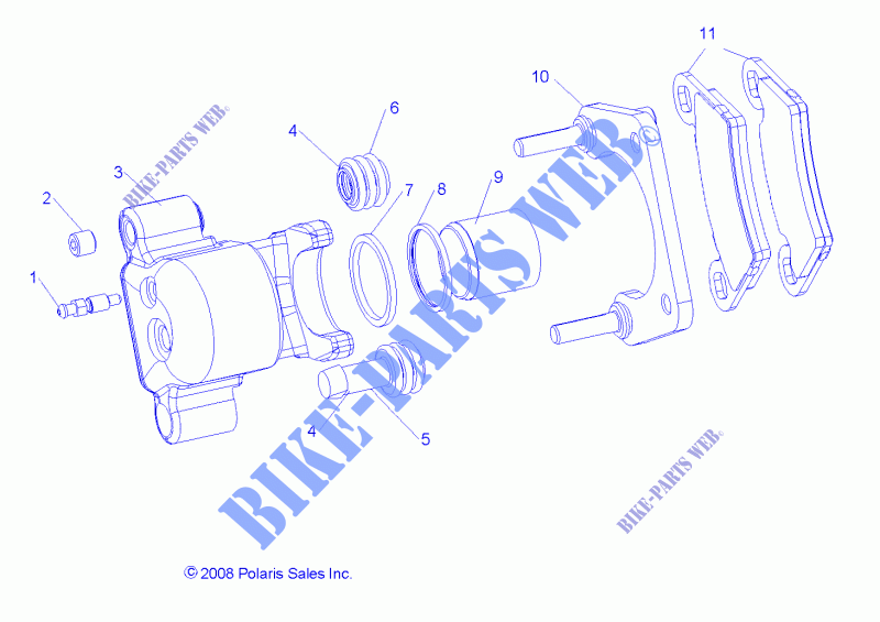 HINTERBREMSE CALIPER   R14TH90FX (49RGRCALIPERRR097004X4) für Polaris RANGER DIESEL INTL 2014