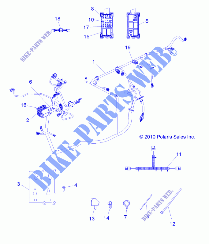 KABELSTRANGES   R14TH90FX (49RGRHARNESS11900D) für Polaris RANGER DIESEL INTL 2014