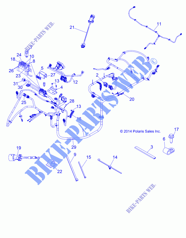 KABELSTRANGES   R14RC08GD/GJ/FJ (49RGRHARNESS14EV) für Polaris RANGER EV MIDSIZE/INTL  2014