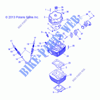ZYLINDER HEAD   A14PB20AF (49ATVZYLINDERHD14PHX) für Polaris PHOENIX 200 2014