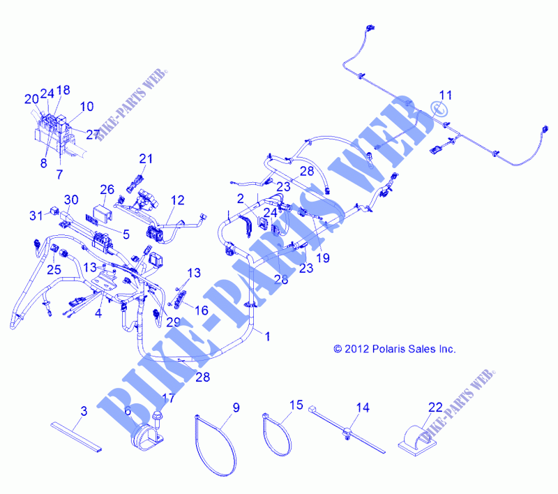 KABELSTRANGES   R12RC08LG (49RGRHARNESS12LSV) für Polaris POLARIS LSV 4X4 2012
